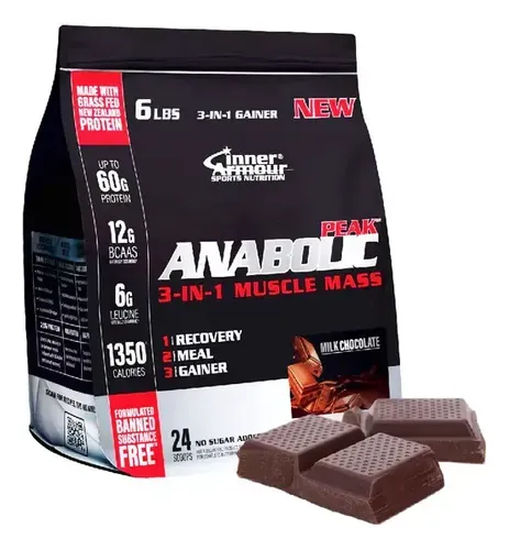 Anabolic Peak 6 lbs Anabolic Peak 6 lbs – Ganador de Masa 3 en 1 con Proteína, Carbohidratos y Aminoácidos - Imagen 1