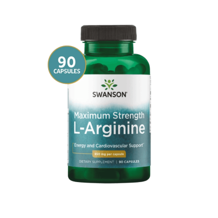 L-Arginina Maximum Strength 850 mg Swanson® | 90 Cápsulas